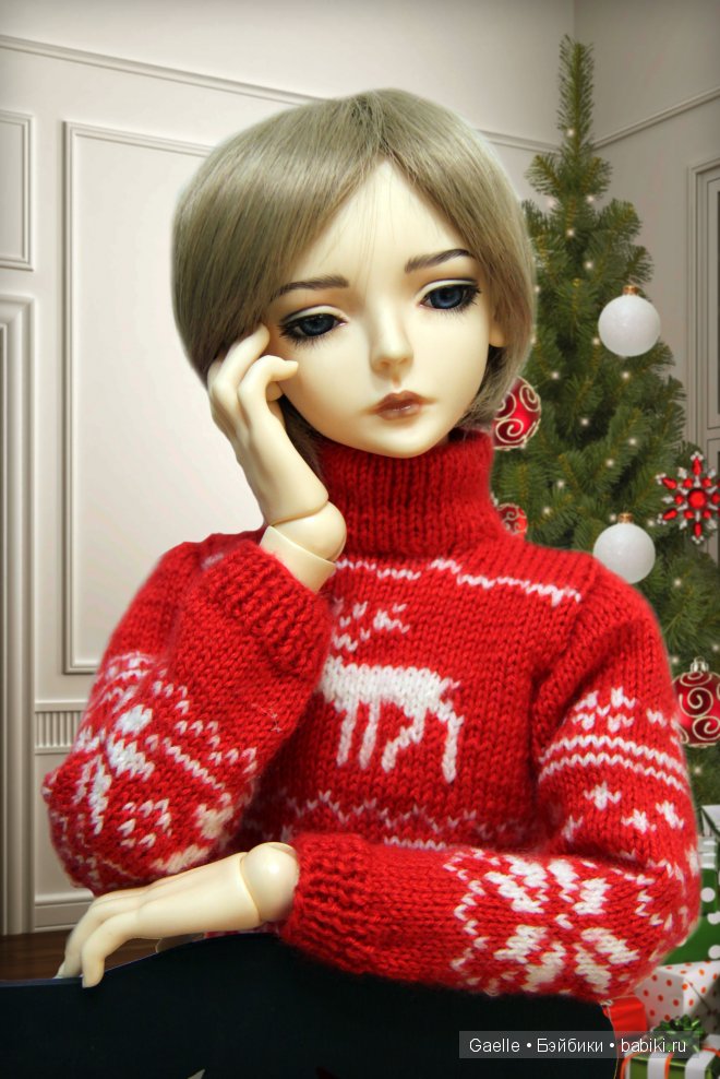 Новогодний свитер для куклы БЖД (фото 5)