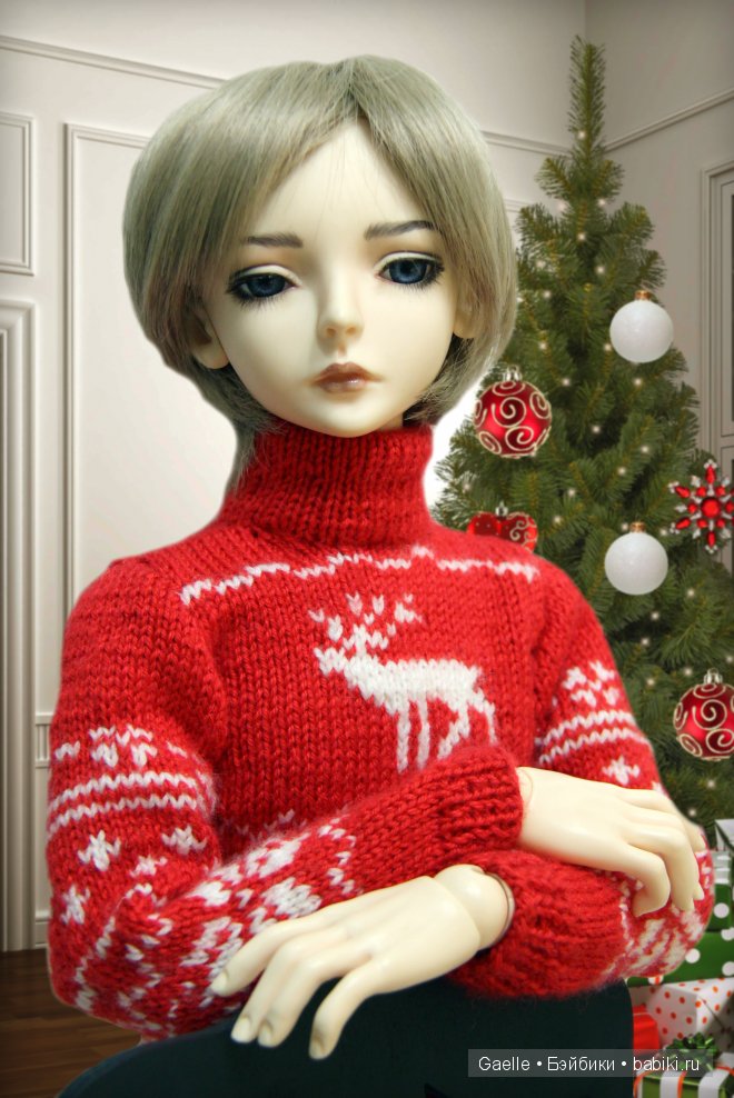 Новогодний свитер для куклы БЖД (фото 7)