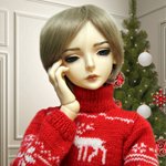 Новогодний свитер для куклы БЖД