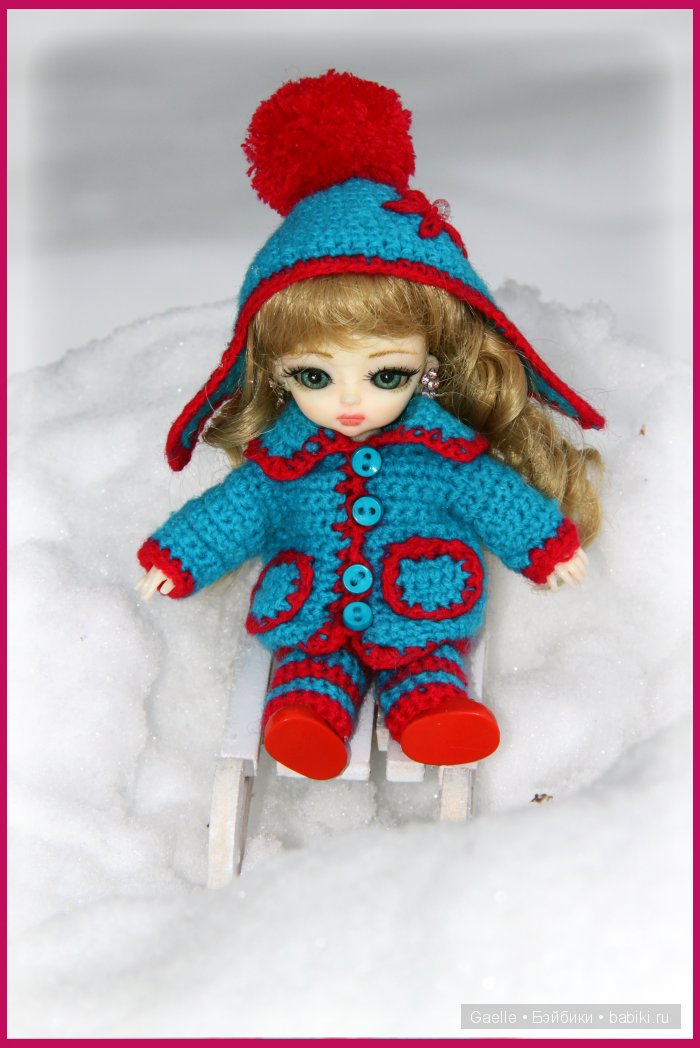 Снежные игры. Зимний нарядик для малышки бжд (фото 4)