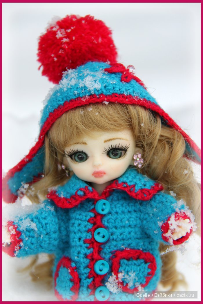 Снежные игры. Зимний нарядик для малышки бжд (фото 9)