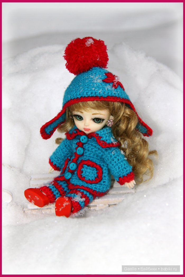 Снежные игры. Зимний нарядик для малышки бжд (фото 3)