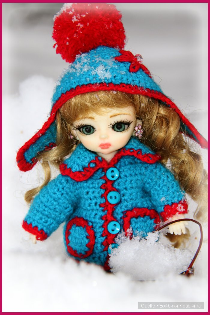 Снежные игры. Зимний нарядик для малышки бжд (фото 7)