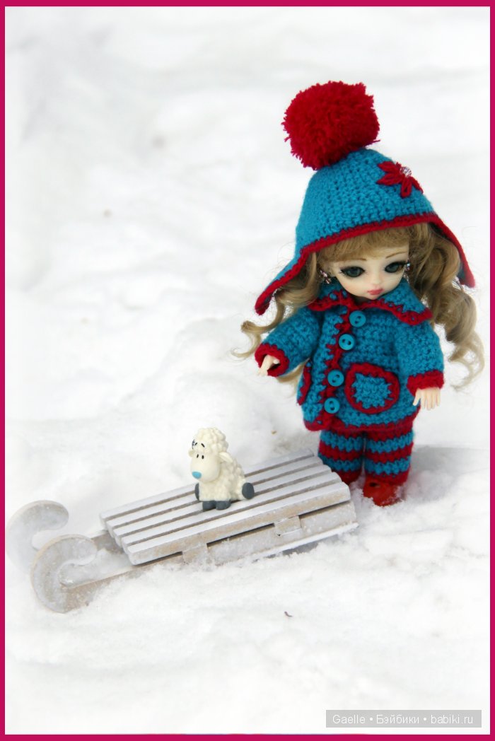 Снежные игры. Зимний нарядик для малышки бжд (фото 2)