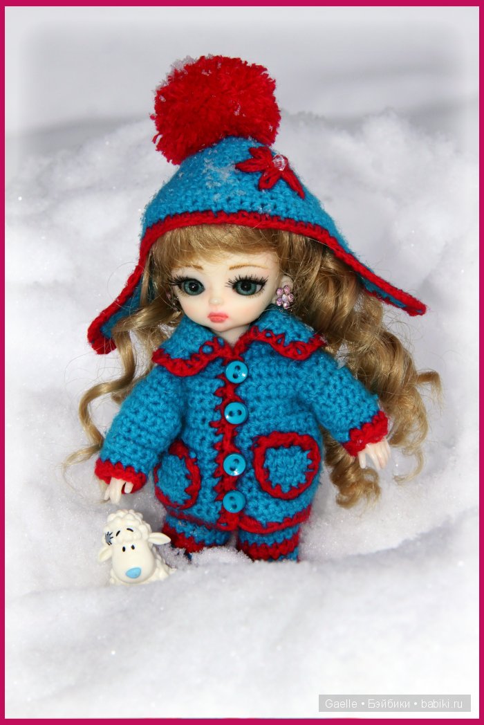 Снежные игры. Зимний нарядик для малышки бжд (фото 5)