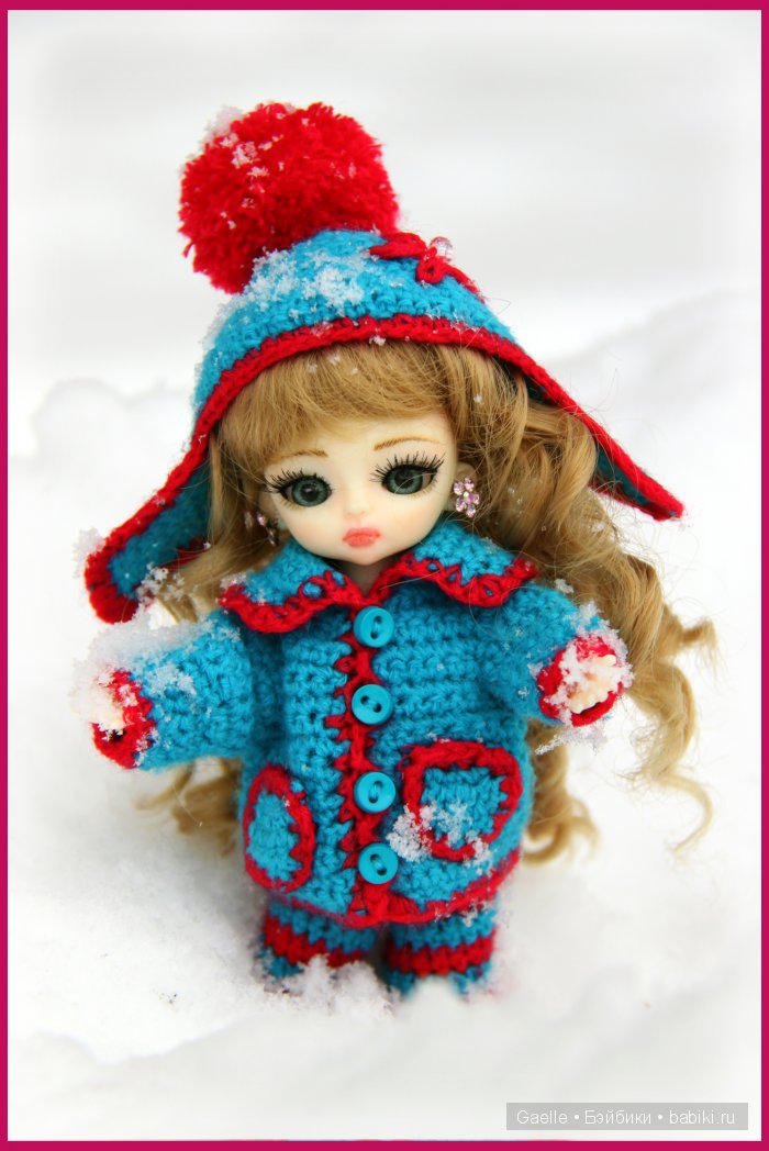 Снежные игры. Зимний нарядик для малышки бжд (фото 8)