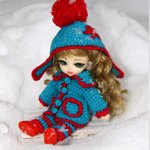 Снежные игры. Зимний нарядик для малышки бжд