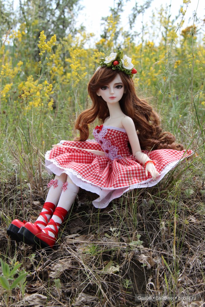 Ягода-клубничка. Наряд для куклы BJD (фото 5)