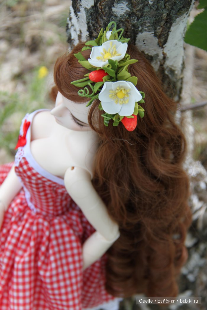Ягода-клубничка. Наряд для куклы BJD (фото 4)