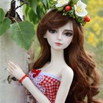 Ягода-клубничка. Наряд для куклы BJD