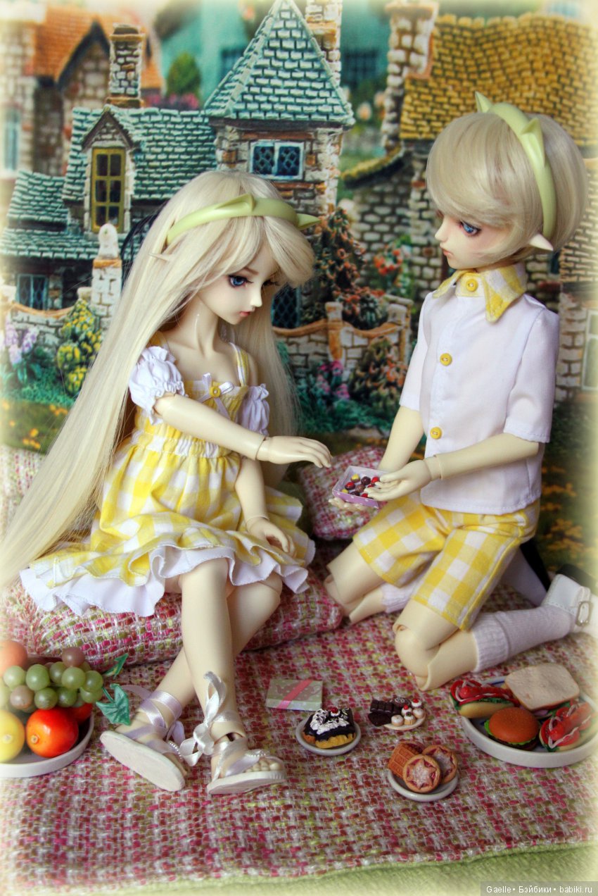 Воспоминания о лете. Солнечный пикник двойняшек BJD (фото 4)