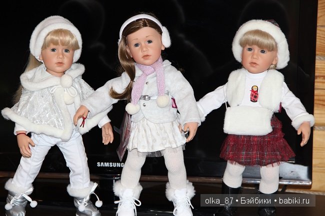 На улице лето...А ко мне приехала такая вот зимняя компания-Снегурочки Готц ( Gotz) (фото 6)