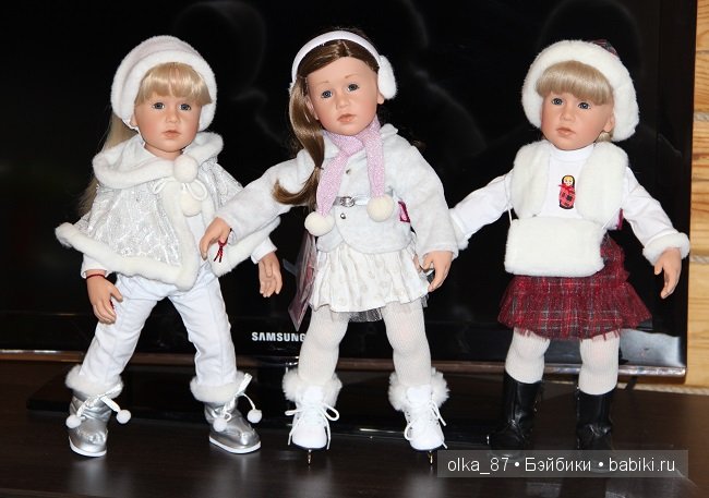На улице лето...А ко мне приехала такая вот зимняя компания-Снегурочки Готц ( Gotz) (фото 4)