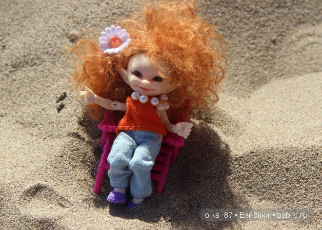 Кусочек моря... Или моя Сайлас (Реалпуки Soso) отдыхает на море