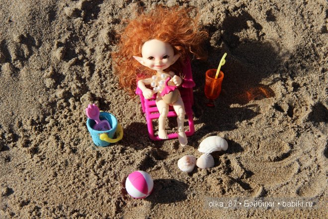 Кусочек моря... Или моя Сайлас (Реалпуки Soso) отдыхает на море