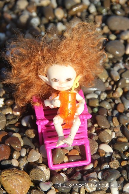 Кусочек моря... Или моя Сайлас (Реалпуки Soso) отдыхает на море