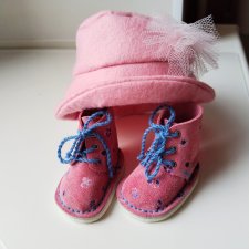 Ботиночки натуральная замша от М. Рящиковой и шляпка
