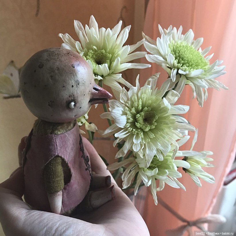 Птичка на счастье — Домашние фото авторских игрушек: Тедди