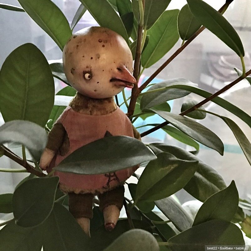 Птичка на счастье — Домашние фото авторских игрушек: Тедди (фото 9)