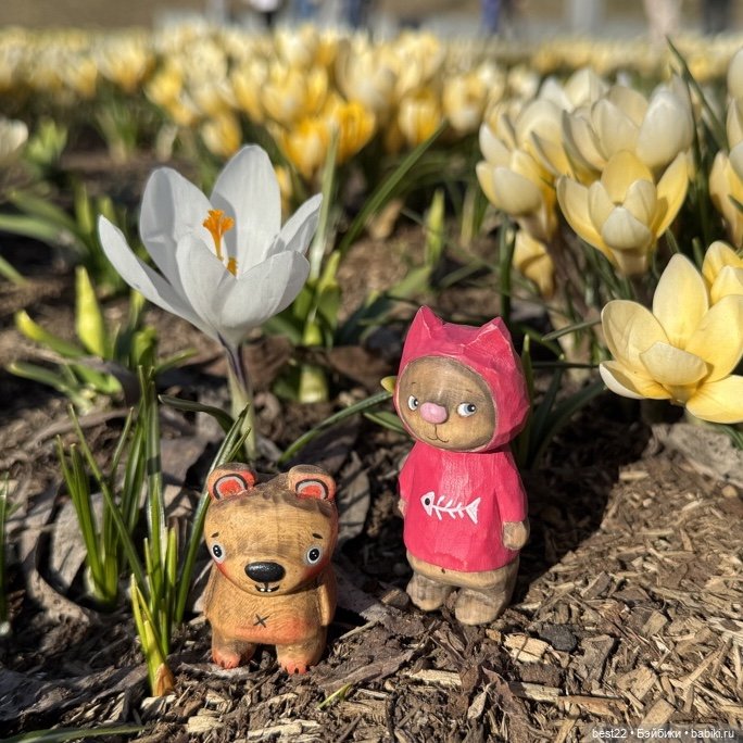 Первая весна Мяуса | Бэйбики Первая весна Мяуса — Авторские игрушки из дерева: резьба
