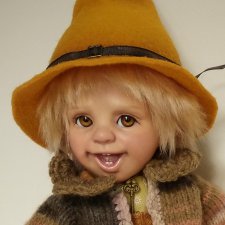 Гном Оливер. ООАК винтажной характерной куклы