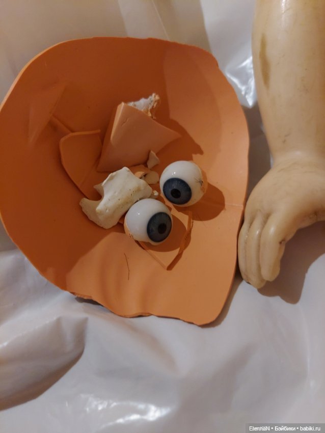 Мечта - пупс Минерва — Ремонт кукол СССР и ГДР (немок): чернота (фото 3)