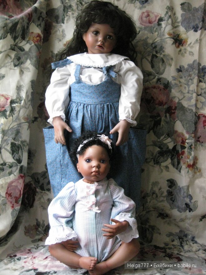 Фарфоровая кукла африканочка от Донны Руберт