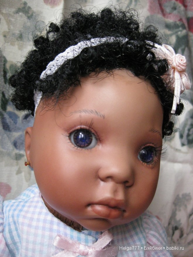 Фарфоровая кукла африканочка от Донны Руберт (фото 5)