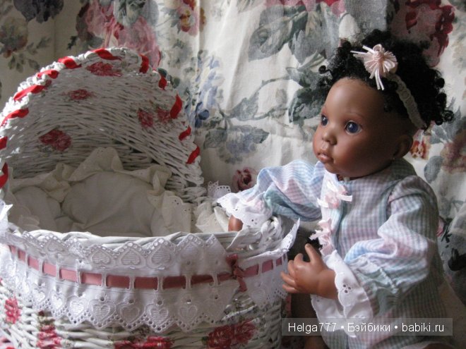 Фарфоровая кукла африканочка от Донны Руберт