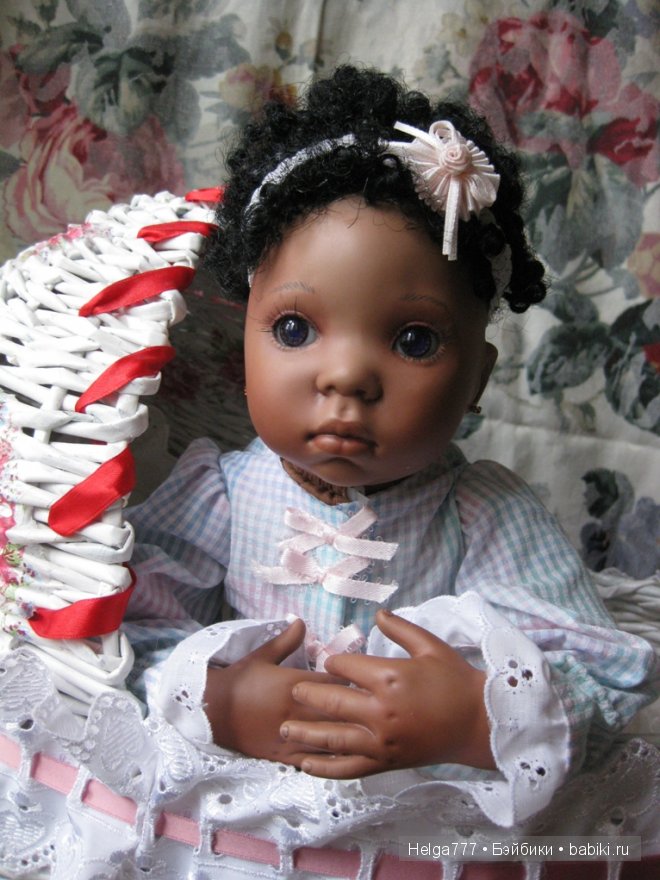 Фарфоровая кукла африканочка от Донны Руберт (фото 9)