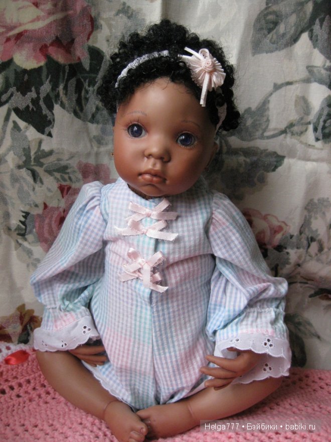 Фарфоровая кукла африканочка от Донны Руберт (фото 2)
