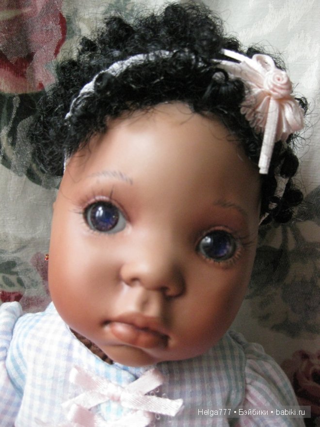 Фарфоровая кукла африканочка от Донны Руберт