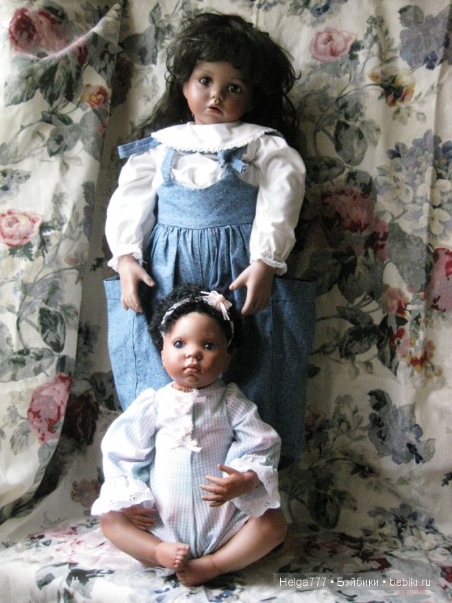 Фарфоровая кукла африканочка от Донны Руберт
