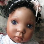 Фарфоровая кукла африканочка от Донны Руберт