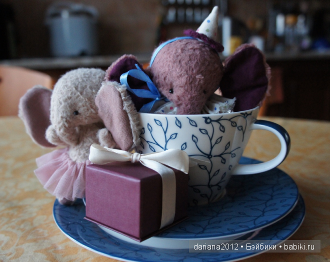 Тедди слонята Гензель и Греттель (фото 10)