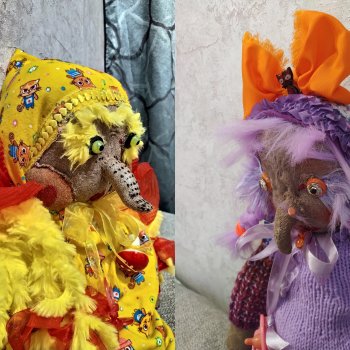 Мои примитивные куклы. Внучки Бабы Яги, Алевтиночка и Альбиночка