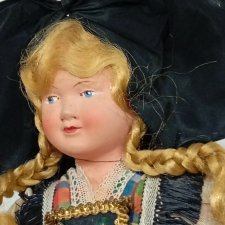 Petitcollin кукла из целлулоида Франция 27 см 50х годов