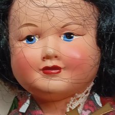 Petitcollin кукла из целлулоида Франция 27 см 50х годов