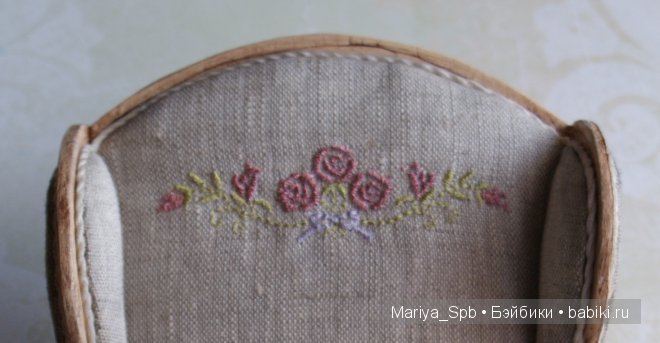 Кресло для куклы в стиле шебби-шик (фото 4)