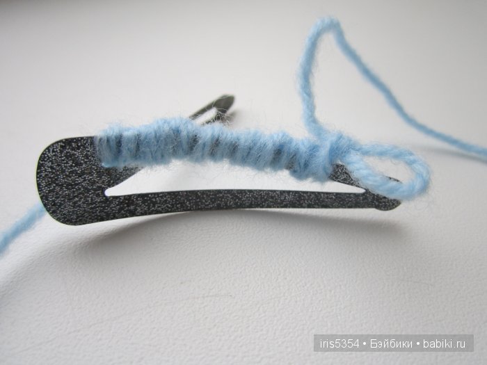 заколка с незабудками для куклы своими руками