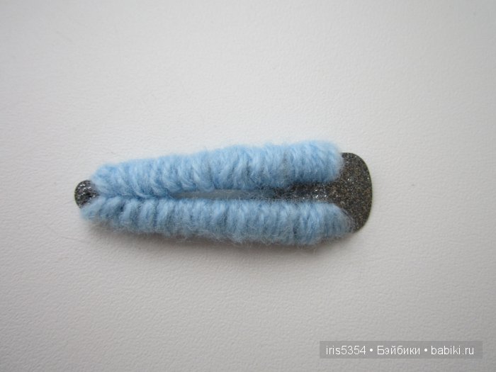 заколка с незабудками для куклы своими руками