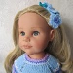 ... И заколка с незабудками для куклы своими руками