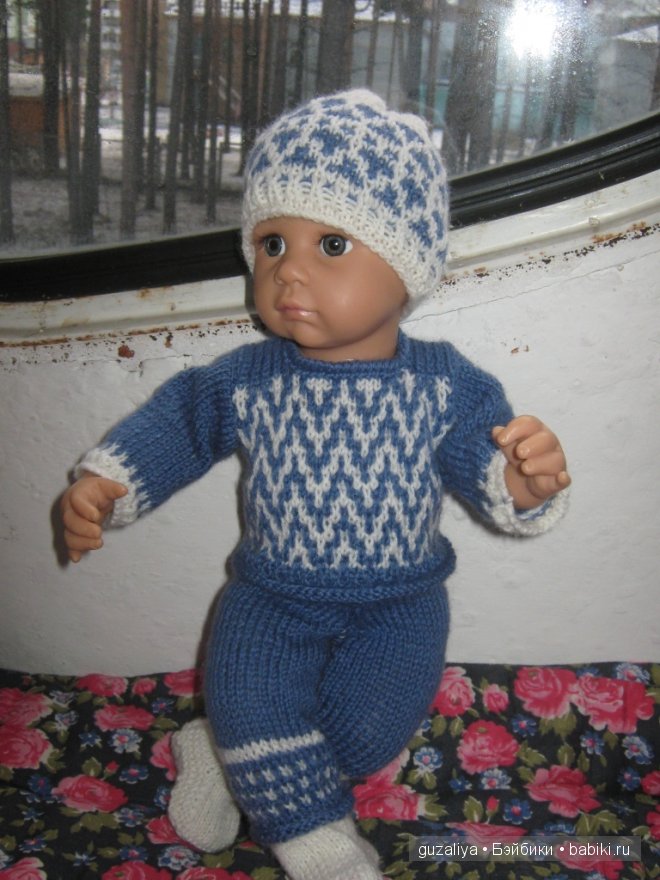 Одеваю Кимми (Готц). Вязание. Ленивый жаккард | Бэйбики Одеваю Кимми (Готц). Вязание. Ленивый жаккард (фото 9)