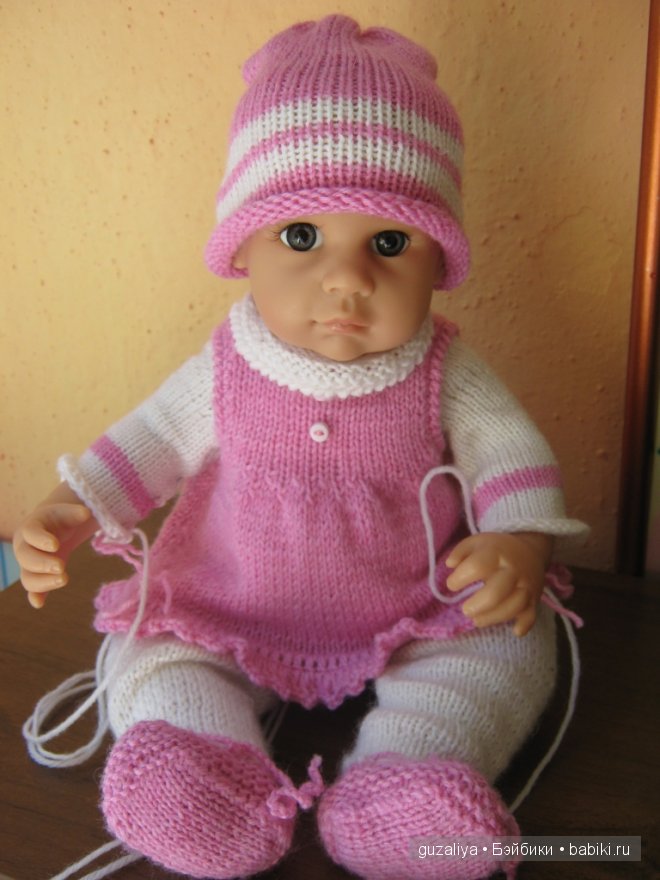 Одеваю Кимми (Готц). Вязание. Ленивый жаккард | Бэйбики Одеваю Кимми (Готц). Вязание. Ленивый жаккард (фото 3)