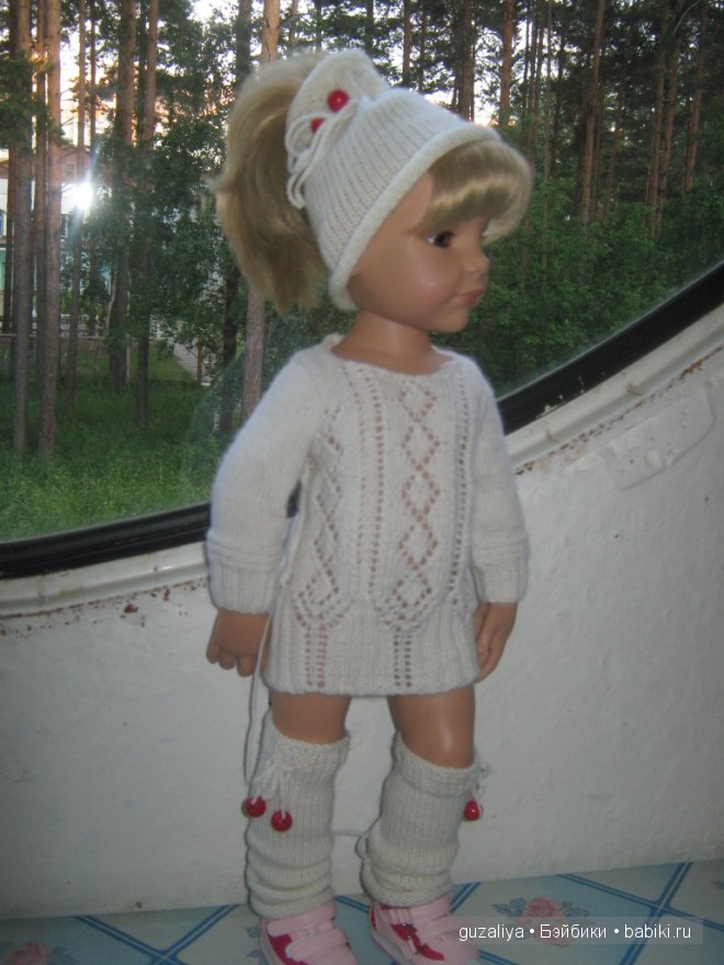 Одеваю Кимми (Готц). Вязание. Ленивый жаккард | Бэйбики Одеваю Кимми (Готц). Вязание. Ленивый жаккард