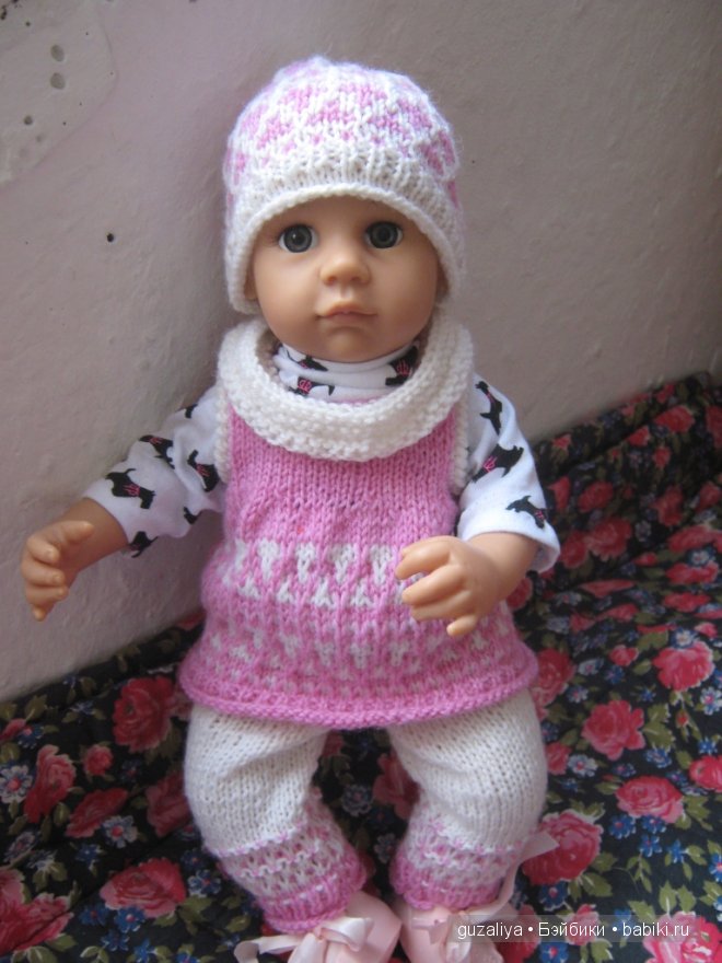 Одеваю Кимми (Готц). Вязание. Ленивый жаккард | Бэйбики Одеваю Кимми (Готц). Вязание. Ленивый жаккард (фото 6)