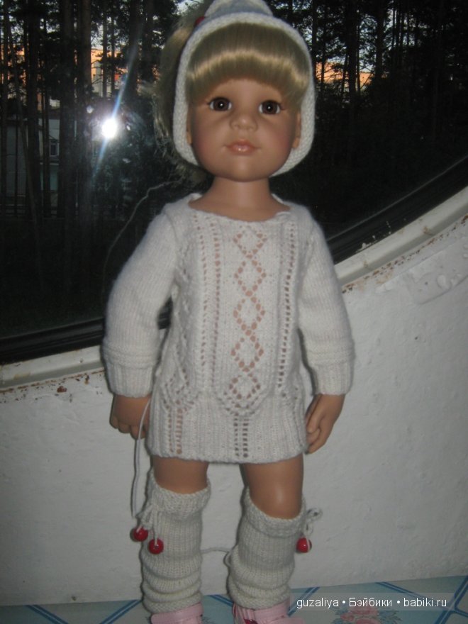 Одеваю Кимми (Готц). Вязание. Ленивый жаккард | Бэйбики Одеваю Кимми (Готц). Вязание. Ленивый жаккард