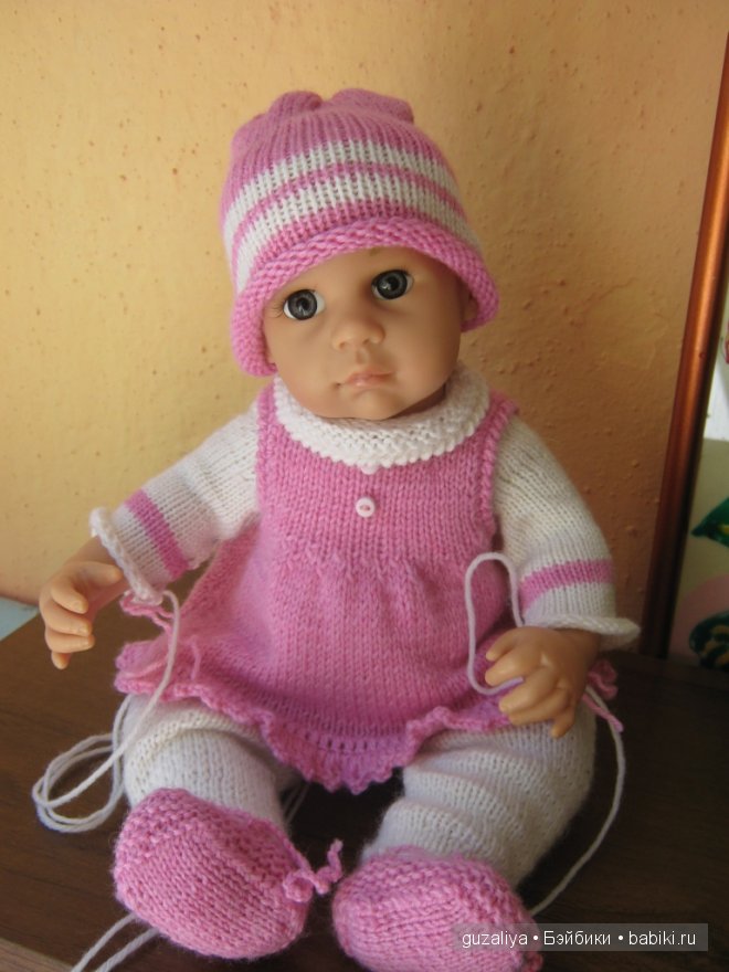 Одеваю Кимми (Готц). Вязание. Ленивый жаккард | Бэйбики Одеваю Кимми (Готц). Вязание. Ленивый жаккард (фото 4)
