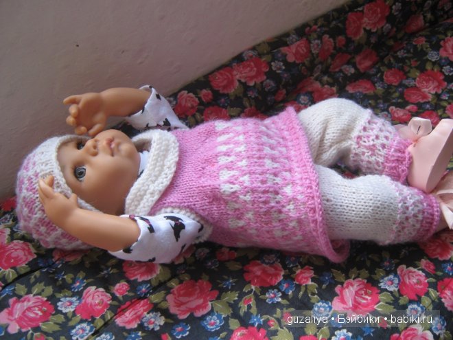 Одеваю Кимми (Готц). Вязание. Ленивый жаккард | Бэйбики Одеваю Кимми (Готц). Вязание. Ленивый жаккард (фото 7)