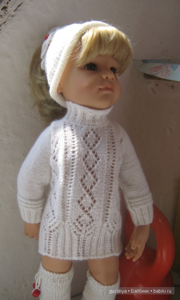 Одеваю Кимми (Готц). Вязание. Ленивый жаккард | Бэйбики Одеваю Кимми (Готц). Вязание. Ленивый жаккард